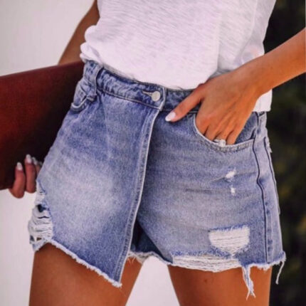 Γυναικείο jeans skort, ανοιχτό μπλε