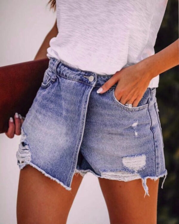 Γυναικείο jeans skort, ανοιχτό μπλε